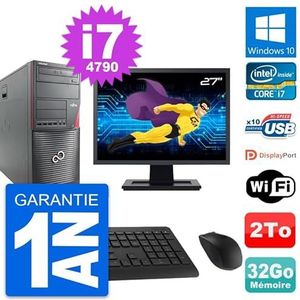 Fujitsu Celsius W530 MT - PC Tower - Intel i7-4790 - 32 GB RAM - 2 TB HDD - 27 inch