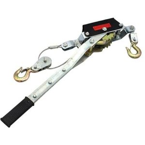 Lier, 1-4 Ton Draad Handkrachtker Draai reedschap, Stalen Kabel Versnelling Lierker Mini Spanner Dubbele Haak Hijsreedschap, voor autobouw snelweg brug metallurgie(4 Ton)