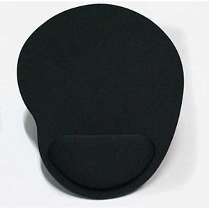 Muismat met polssteun - antislip siliconen comfortabele gel muismat - geschikt voor laptops (zwart)