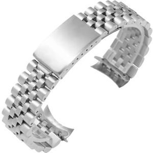 18 mm 19 mm 22 mm 20 mm roestvrijstalen band geschikt for Rolex Metal Solid Band geschikt for Samsung Watch 4 Gear S3 S2 geschikt for Huawei GT 2Pro armband(Color:Silver,Size:21mm)