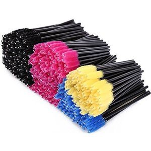 Txyk 300 Lot Multicolor jetables Applicateur de cils brosses à mascara cils Maquillage Kits de brosse, 6 couleurs