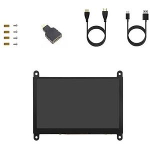 AWJUWHBJ 5 ""Capacitieve Touchable Lcd scherm 1024x600 Touchable Screen Monitor Panel Voor 5 3B+4B Ontwikkelaars Board Gaming Console