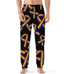 Gay Pride LGBT Awareness Lint Mannen Pyjama Broek Zachte Lounge Bottoms Met Pocket Slaap Broek Loungewear