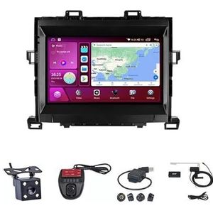 Android Autoradio Video Multimedia Speler, 9 Inch Touch Screen Radio Plug And Play Autotoebehoren met Bluetooth En Navigatie En Achteruitrijcamera Voor Toyota Alphard H20 2008-2014 (Size : M400S 4G