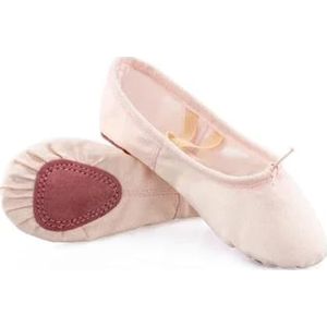 UYFRD Balletschoenen canvas voor meisjes, danspantoffels met splitzool, gymnastiekschaatsen, yoga, dansschoenen, kinderen, ballerina, professionele schoenen (beige, 27)