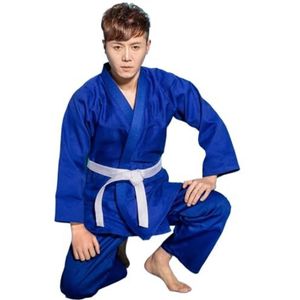 UBOHUZ Judo Kleding Katoen Verdikt Volwassen Trainingspak Voor Mannen En Vrouwen Wit Blauw Pakken Voor Training (Blauw, S)