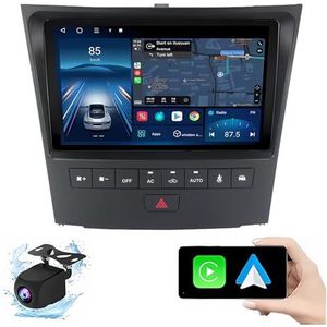 Android 14.0 2 Din Autoradio 9"" Touchscreen Auto Stereo voor Lexus GS GS300 350 400H 2004-2011 met Draadloze Carplay Android Auto GPS navigatie AHD Omgekeerd beeld Stuurwielbediening(P4(4G+64G))