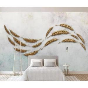Eenvoudige Gouden Tarwe 3D Behang Mobili Kantoor Woonkamer Bank Sofa Slaapkamer TV Achtergrond Muur Decoratie-150cm×105cm