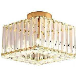 LGDEERCO moderne kristallen plafondlamp gouden kristallen plafondlamp armatuur kleine kristallen plafondarmaturen inbouw voor gangpad ingang gang balkon hal slaapkamer