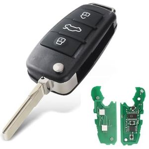 Radiografische sleutel 433 MHz autosleutel voor Audi Q7 B7 Q3 A3 TT A2 A8 A6 A6L A4 S5 C5 C6 B6 A4L A5 Q5 S RS S18X0837220 8P0837220D 8P0837220Q20Q/8P08. 37220K ID48