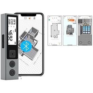 Hoge nauwkeurigheid afstandsmeter, Laser 30M 40M Laser Afstandsmeter Btooth Meter Reader Tape Meetinstrumenten M120 PRO Digitaal meetinstrument (Color : BLUETOOTH 40M)