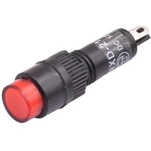 5/10 stuks NXD-215 8 mm plastic indicator LED licht 12V 24V 110V 220V AC DC LED rood groen blauw amber wit bestuurderslamp verkeerslichten (kleur: rode led, maat: 10 stuks_110-220 V)