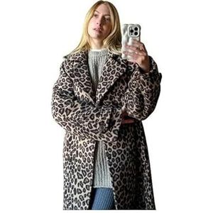 Leopard Shirt Women Spring Women Leopard Print Long Coat Classic Long Sleeve Loose Jacket Elegant Lady Streetwear Outwear-Leopard Print-M