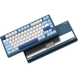 QPSJXN TRI-Mode Aluminium mechanisch toetsenbord, aangepaste snelrelease, hot swap voor PC RD75 Pro Blue QMK via gaming-toetsenbord, compatibel (geanodiseerd blauw)
