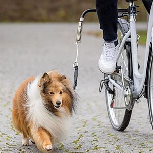 Wanggado afstandshouder met houder en lijn met reflecterende banden voor veilig pedalen aan de zijkant van de hond. Stabiele constructie, ook geschikt voor grote en zware honden.