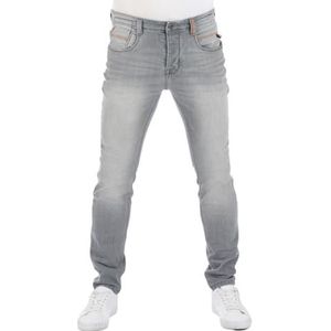 riverso Heren Jeans RIVCaspar Slim Fit Jeans Used Look Katoen Denim Stretch Zwart Blauw Grijs W29 W30 W31 W32 W33 W34 W36 W38, Grey Denim (G104), 31W x 34L