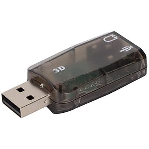 USB-geluidskaart, virtuele 5.1-kanaals drive Gratis externe geluidsadapter Stabiele 3,5 mm-aansluitingen voor Windows voor laptop