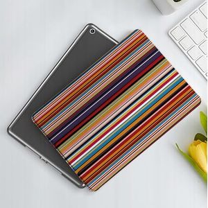 CONERY Hoesje compatibel met iPad 10,2 inch (9e/8e/7e generatie) abstract, levendige gekleurde strepen verticaal patroon funky moderne artistieke tegelillustratie, multic, slanke slimme magnetische