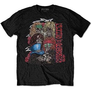Guns N Roses T Shirt Stacked Skulls Vintage Band Logo nieuw Officieel