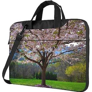 Lente roze bloemen Gedrukt Laptop Mouw Notebook Draagtas Computer Tas Business Aktetas 13 inch