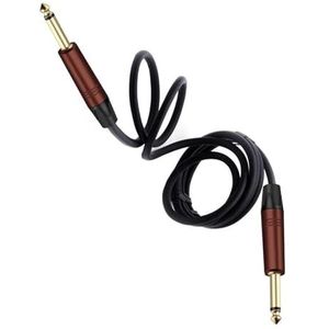 Gitaar Audiokabel 6.35mm Naar 6.35mm Gitaar Audio Kabel Mono 1/4 Inch Male Naar Male Instrument Patch Cord Voor Bass E-Piano (Color : A, Size : 30cm)