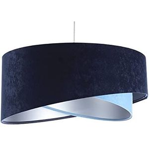 BPS Koncept Galaxy E27 Lores hanglamp, 50 cm diameter, marineblauw/zilver