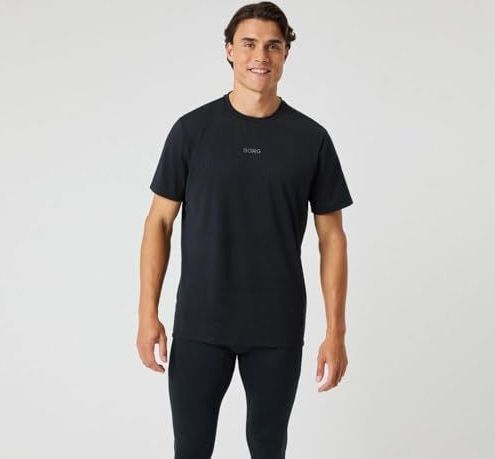 Björn Borg Borg Performance Perforated T-Shirt Heren T-Shirt Zwart L