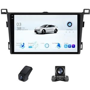 Draadloze Carplay Android 14 Autoradio 2 Din 9 inch autoradio geldt voor Toyota RAV4 2012-2018 met Android Auto GPS-navigatie WIFI 9 inch met Bluetooth FM/RDS/Achteruitrijcamera(C20Plus)