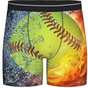GRatka Boxer slips, heren onderbroek Boxer Shorts been Boxer Slip Grappige nieuwigheid ondergoed, gele softbal, zoals afgebeeld, L