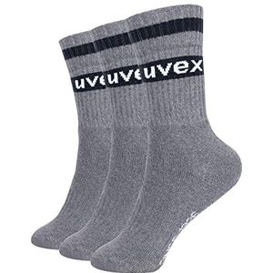 Uvex Tune Up Werksokken, verpakking van 3 stuks, van geregenereerd katoen, grijs, 39-42 EU