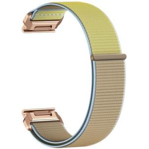 20 mm nylon lus Easy Fit riemriem geschikt for Garmin Fenix5s/5sPlus/6s/6sPro/7s vervangbare horlogeband Instinct2s armband polsband (Color : Yellow 2, Size : For Fenix6s 6sPro)