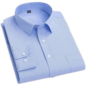 Rfmfkkg Heren bedrukte shirts met lange mouwen zachte zakelijke kantooroverhemden turn-down kraag blouse Sku-65-13 42 maat 175 cm 80 kg