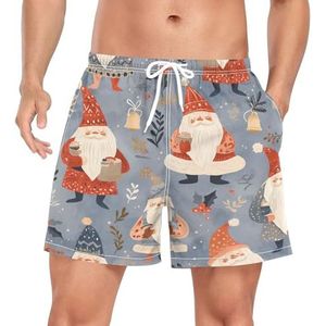 Niigeu Cartoon grappige kerst vader heren zwembroek shorts sneldrogend met zakken, Leuke mode, S
