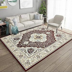 Perzië traditioneel klassiek vloerkleed met bloemenmotief Antislip groot tapijt voor woonkamer, Keuken- en gangmatten, Entree decoratie. -Perzisch-14-120x*160cm
