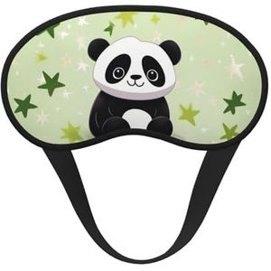Schattige panda bamboe ster slaapmasker voor vrouwen mannen oogmasker voor slaaplicht blokkerend slaapmasker met elastische band blinddoek voor vluchtdutje zachte ademende reisoogbedekking voor