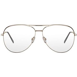 Cheapass Zonnebrillen anti-Blauw licht heldere bril met een Groot Metalen licht Glanzend Zilver Frame schermbescherming voor gaming werken lezen Heren Dames