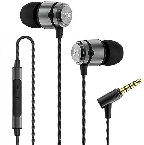 SoundMAGIC E50C Bedrade Oordopjes met Microfoon In Ear Monitor Hifi Oortelefoons Geluidsisolerende Hoofdtelefoons Comfortabele Pasvorm Gunmetal