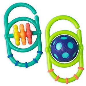 Sassy Linky Links Rammelaar Set, Gebruik apart of Link Together - 2 Pack voor leeftijden 3+ maanden