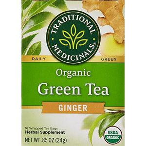 Traditional Medicinals Organic Green Tea Green Tea Ginger 16 pckts