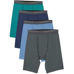 Fruit of the Loom Heren Micro-Stretch Lange Pijpen Boxer Briefs Ondergoed (Pack van 5), Lange poot - 4 Pack - Diverse kleuren, XXL