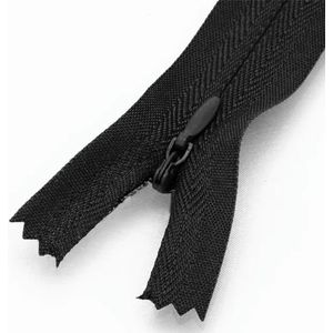 5 stuks 18cm-60cm nylon spiraalritsen voor op maat naaien jurk kussen rok broek kleding ambachten onzichtbare ritsen bulkreparatieset-zwart-40cm