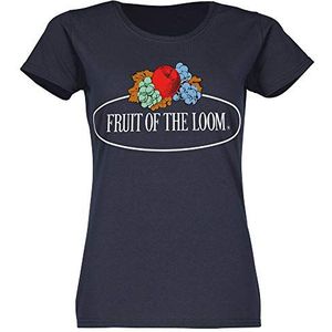 Fruit of the Loom T-shirt voor dames, blauw (Deep Navy Az)., M