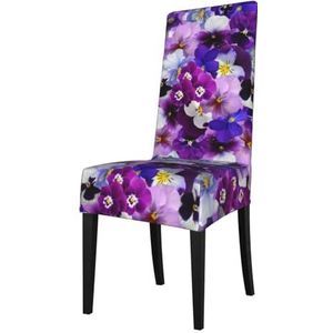 KemEng Paarse bloem, stoelhoezen, stoelbeschermer, stretch eetkamerstoelhoes, stoelhoes voor stoelen