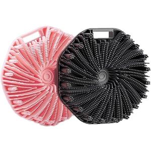 Siliconen lichaamsscrubber, exfoliërende lichaamsscrubber voor de gevoelige huid, antislip douchescrub voor lichaam, siliconen lichaamsborstel voor douchen, houtskool, effectieve douche-peeling,
