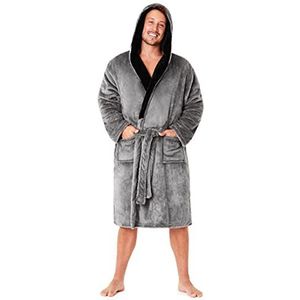 CityComfort Luxe Super Zachte Mannen Badjas Heren Badjas, Grijs, M