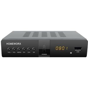 Mediasonic HW250STB Digitale TV-converterbox met opname- en multimediafunctie, ATSC digitale converterbox, USB-multimediafunctie, 1080P HDMI-uitgang, metalen behuizing, helder QAM