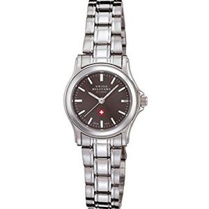 Zwitsers Militair Vrouwen Analoge Quartz Horloge met Roestvrij stalen Armband SM34003.03, Zilver, Riem