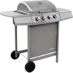 CBLDF Gas BBQ Grill met 4 Branders Zilver (alleen FR/BE/IT/UK/NL)