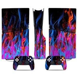 Anti Kras Voor PS5 Pro Skin Disc Edition & Voor PS5 Pro Skin Digital Edition Console Controller Vinyl Cover Skins Wraps Krasbestendig Compatibel 45949 Geen Schuimvorming(Disc Version)