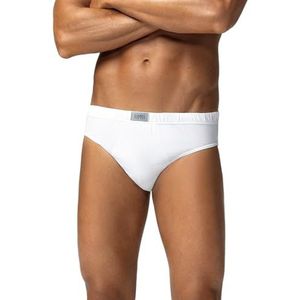Liabel 6 herenslips van 100% gemerceriseerd katoen voor heren, glanzende zachte onderbroek voor heren, wit of gesorteerd, wit, 6 stuks, XXL